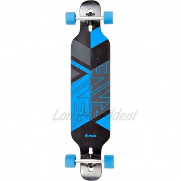 Raven Geo Blue 41" drop-through longboard complete