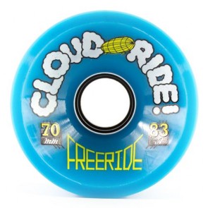Cloud Ride Freeride 70mm 83a Blue longboard wheels