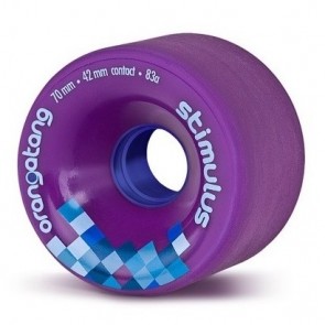 Orangatang Stimulus 70mm 83a Purple longboard wheels